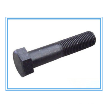 Part Threaded Hex Head Bolt with Black Coating (ASME B18.2.1)